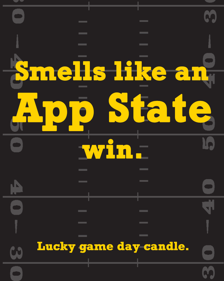 Appalachian State Football - "Smells like an App State win" scented candle (13.75 oz)