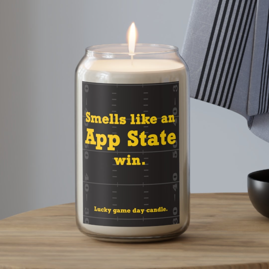 Appalachian State Football - "Smells like an App State win" scented candle (13.75 oz)