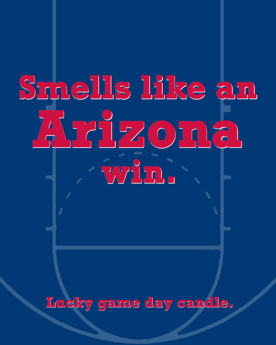 Arizona Basketball - "Smells like an Arizona win" scented candle (13.75 oz)