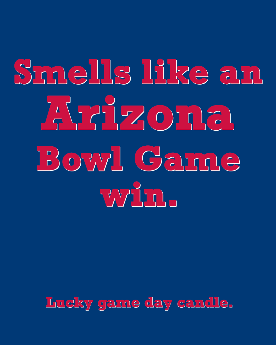 Arizona Bowl Game - "Smells like an Arizona Bowl Game win" scented candle (13.75 oz)