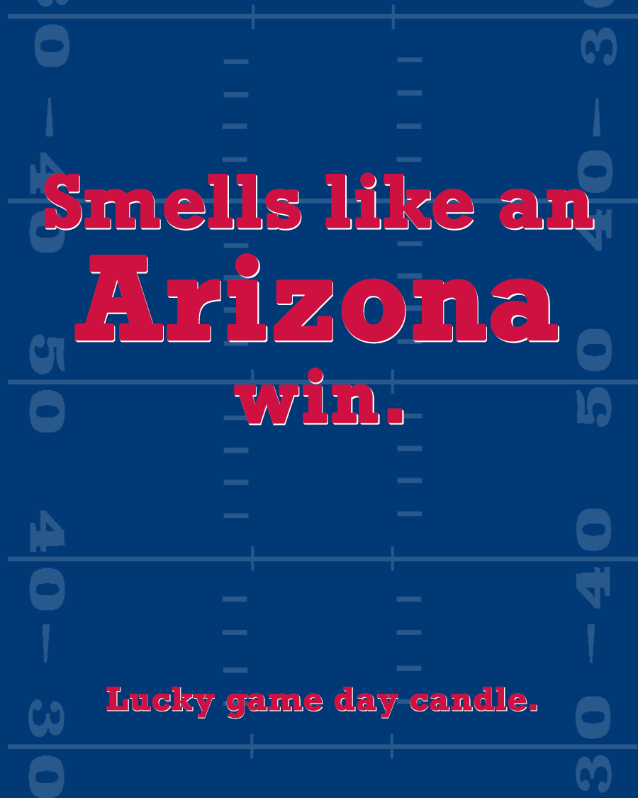 Arizona Football - "Smells like an Arizona win" scented candle (13.75 oz)