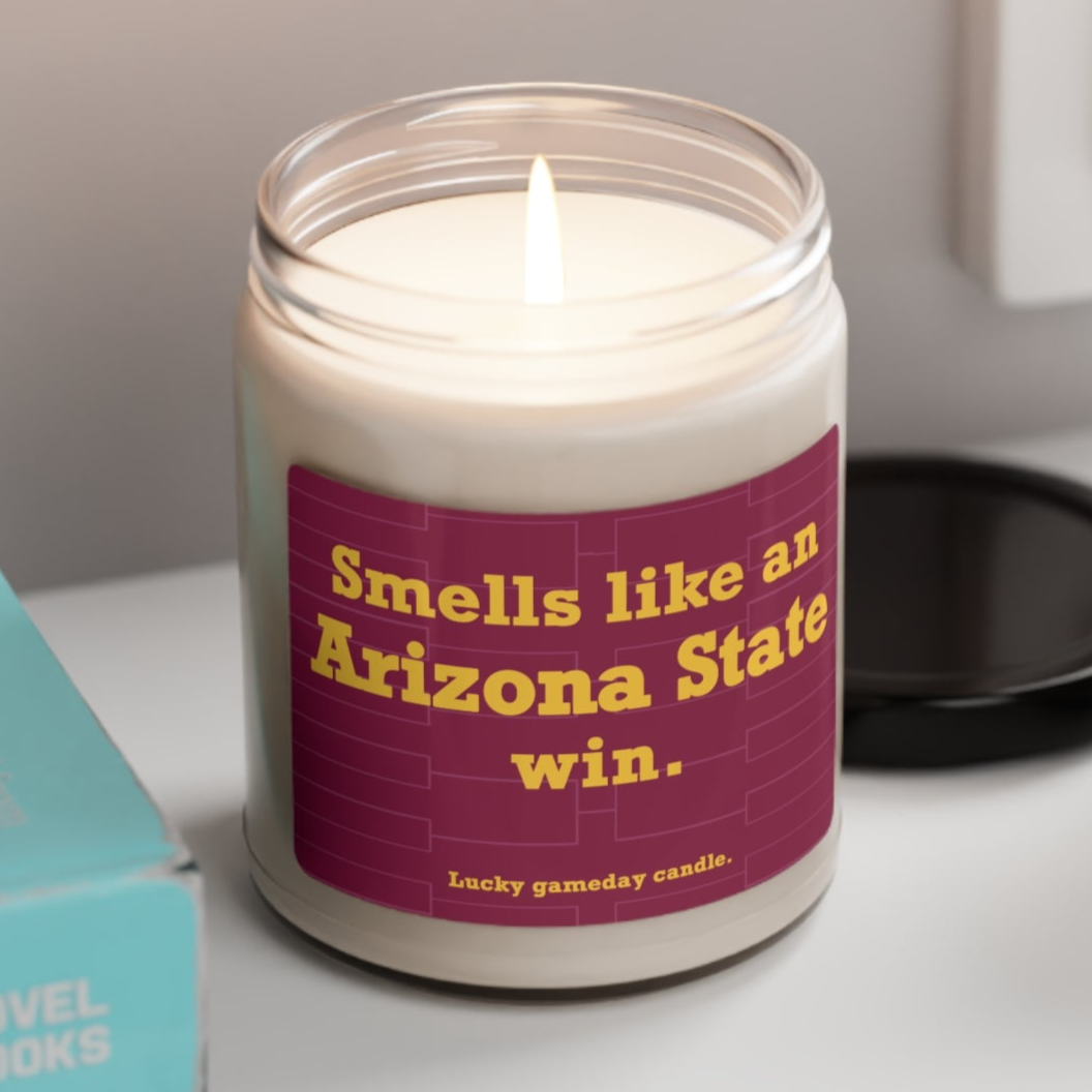 Arizona State Basketball - "Smells like an Arizona State win" scented candle (9 oz)