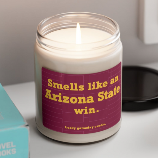 Arizona State Basketball - "Smells like an Arizona State win" scented candle (9 oz)