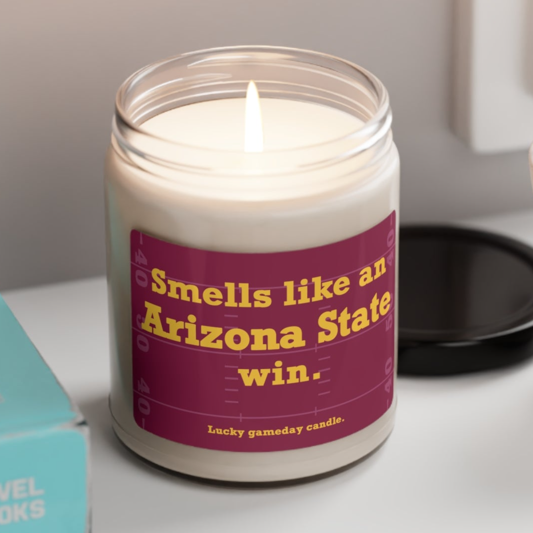 Arizona State Football - "Smells like an Arizona State win" scented candle (9 oz)