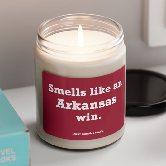 Arkansas - "Smells like an Arkansas win" scented candle (9 oz)