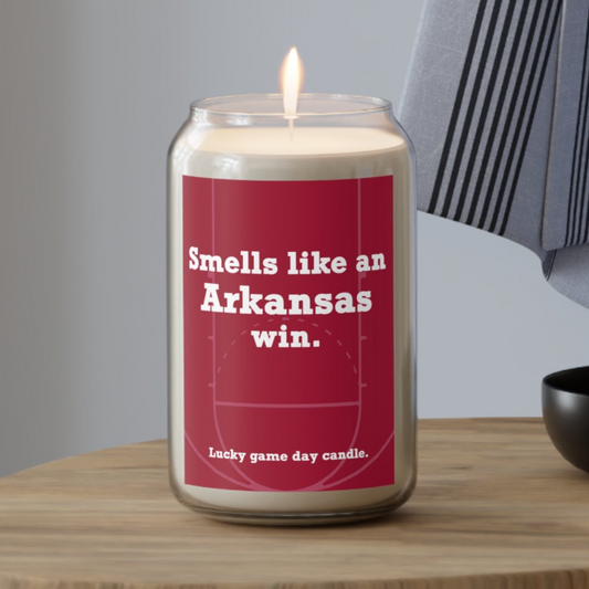 Arkansas Basketball - "Smells like an Arkansas win" scented candle (13.75 oz)