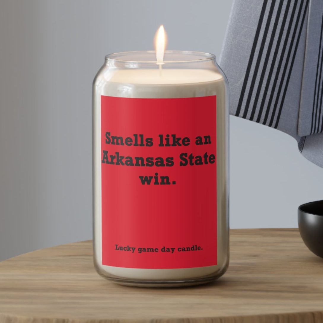 Arkansas State - "Smells like an Arkansas State win" scented candle (13.75 oz)