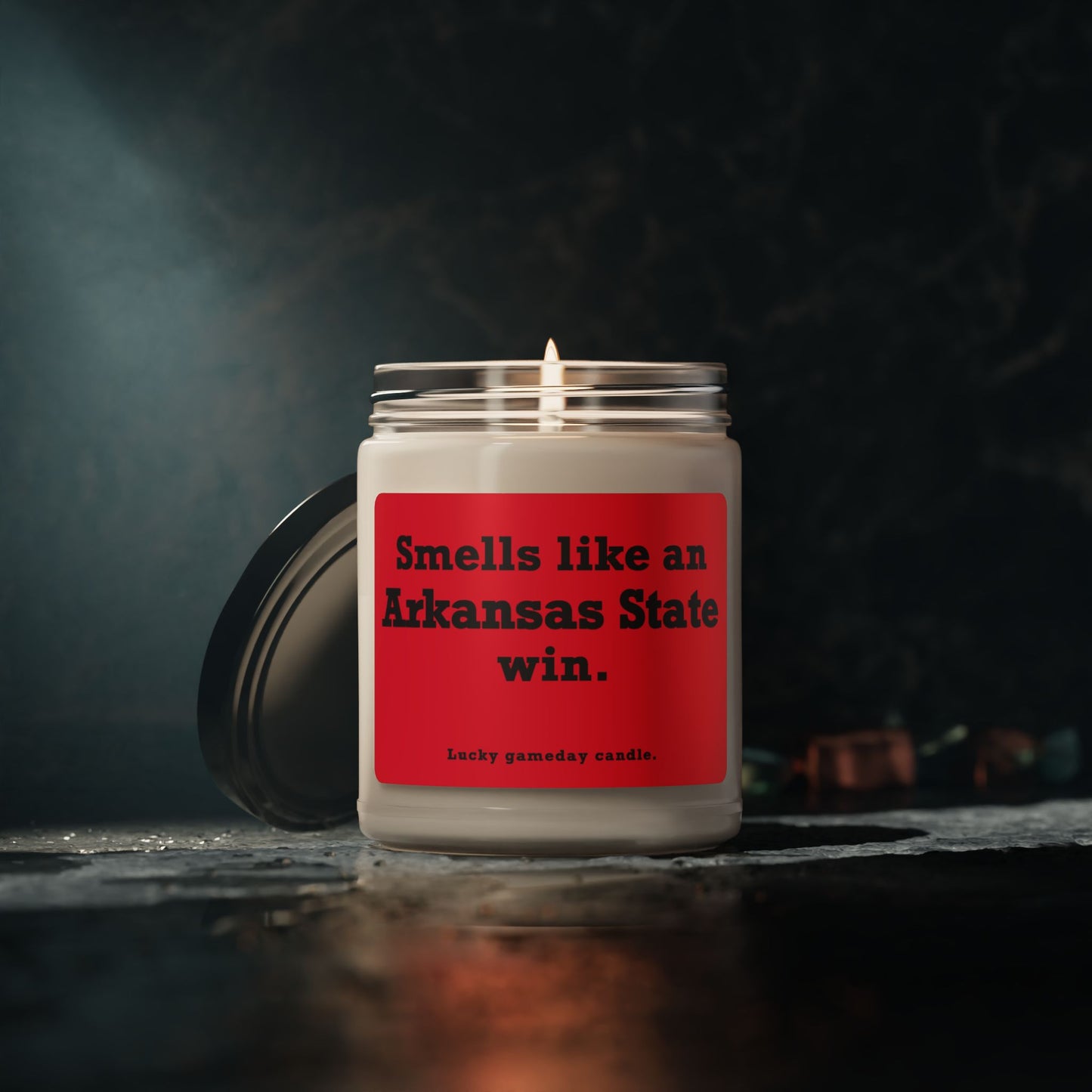 Arkansas State - "Smells like an Arkansas State win" scented candle (9oz)