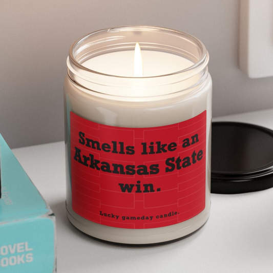 Arkansas State Basketball - "Smells like an Arkansas State win" scented candle (9oz)