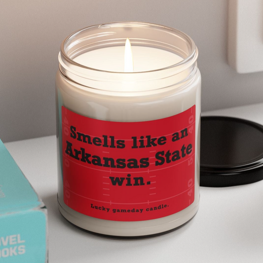 Arkansas State Football - "Smells like an Arkansas State win" scented candle (9oz)