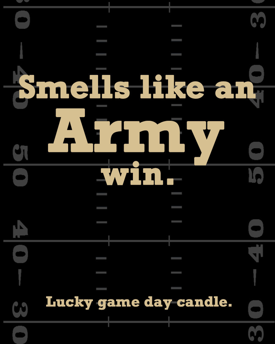 Army Football - "Smells like an Army win" scented candle (13.75 oz)