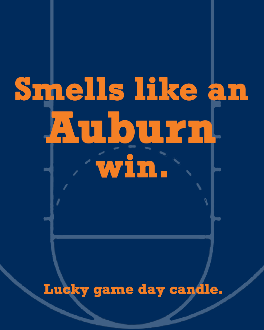 Auburn Basketball - "Smells like an Auburn win" scented candle (13.75 oz)