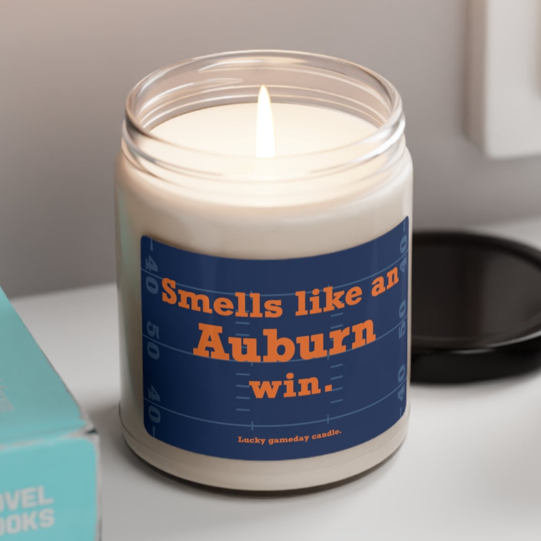 Auburn Football - "Smells like an Auburn win" scented candle (9 oz)