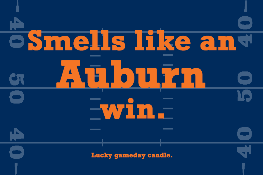 Auburn Football - "Smells like an Auburn win" scented candle (9 oz)