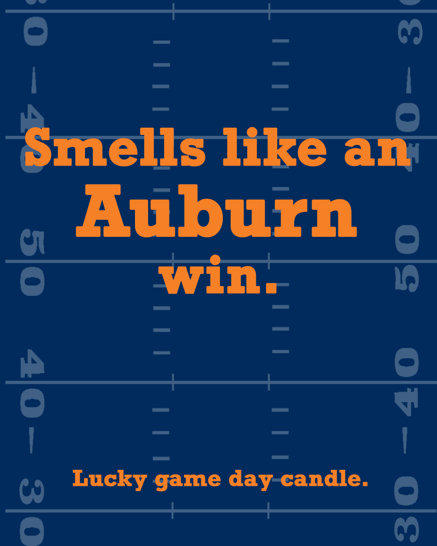 Auburn Football - "Smells like an Auburn win" scented candle (13.75 oz)