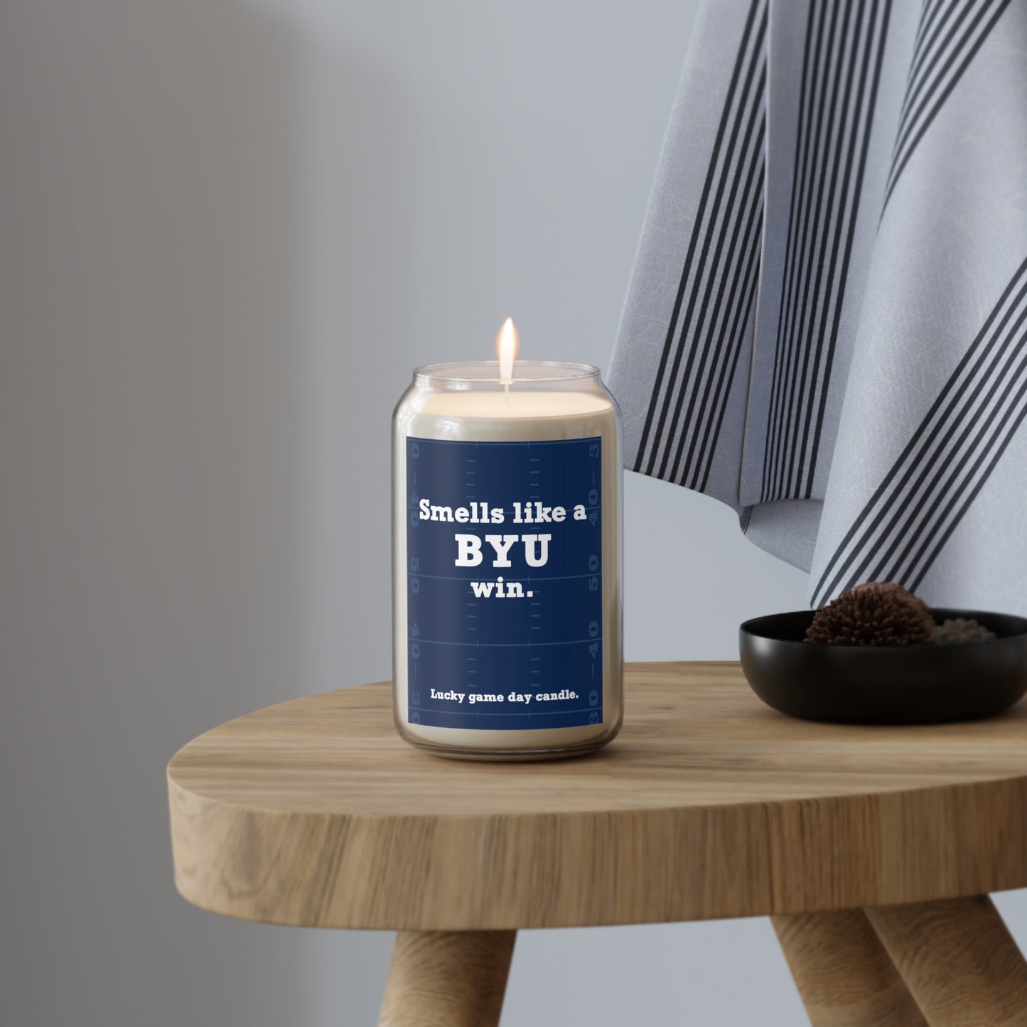 BYU Football - "Smells like a BYU win" scented candle (13.75 oz)