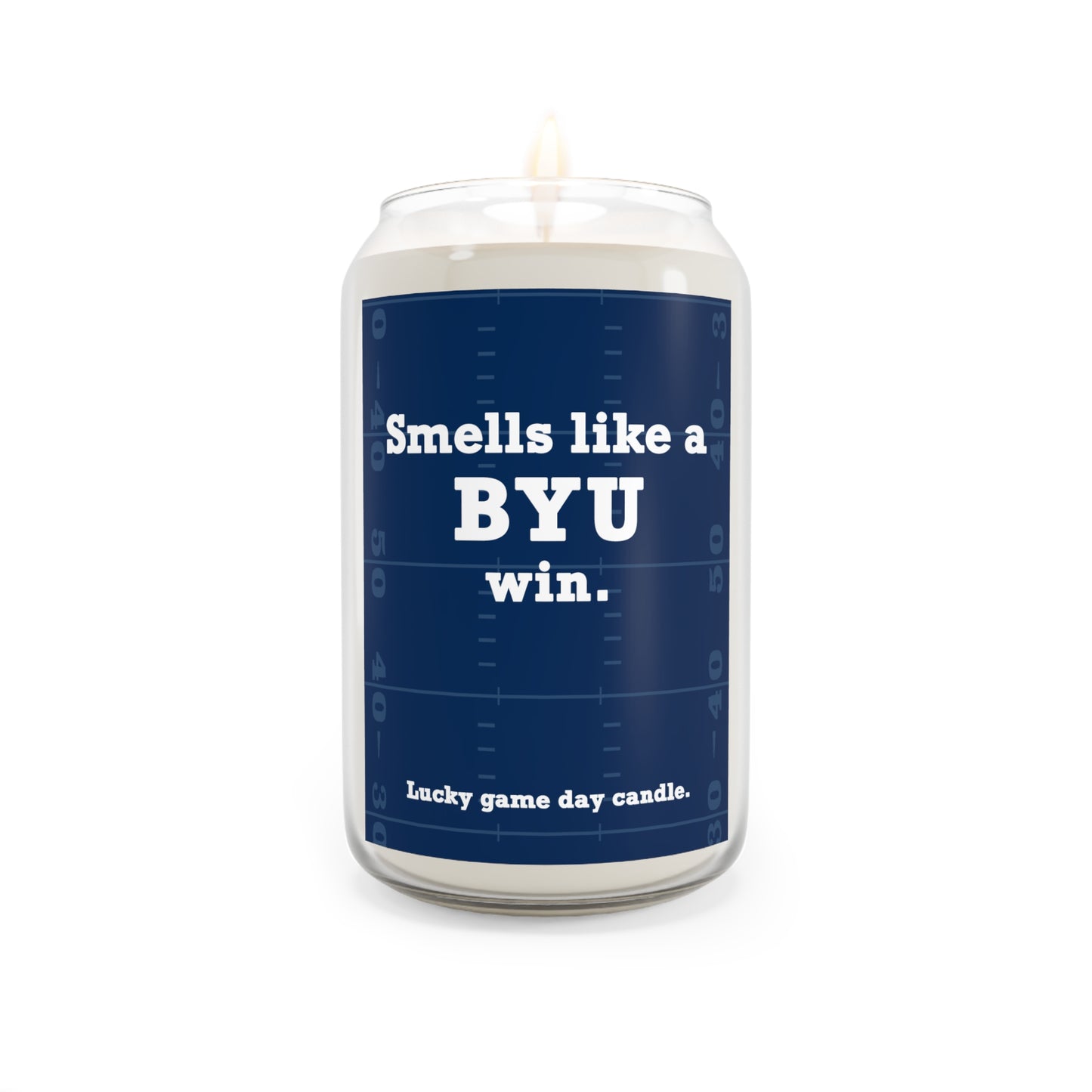 BYU Football - "Smells like a BYU win" scented candle (13.75 oz)