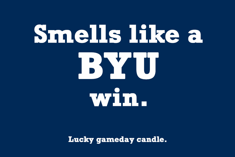 BYU - "Smells like a BYU win" scented candle (9 oz)