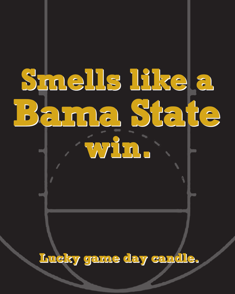 Alabama State Basketball - "Smells like a Bama State win" scented candle (13.75 oz)