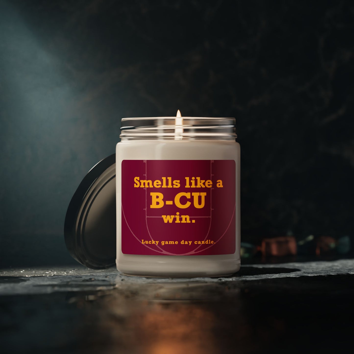 Bethune-Cookman Basketball - "Smells like a B-CU win" scented candle (9 oz)