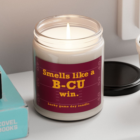 Bethune-Cookman Football - "Smells like a B-CU win" scented candle (9 oz)