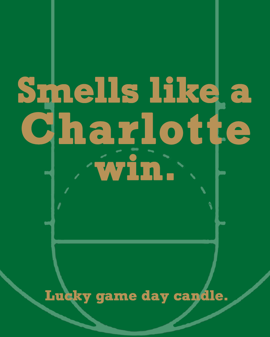 Charlotte Basketball - "Smells like a Charlotte win" scented candle (13.75 oz)