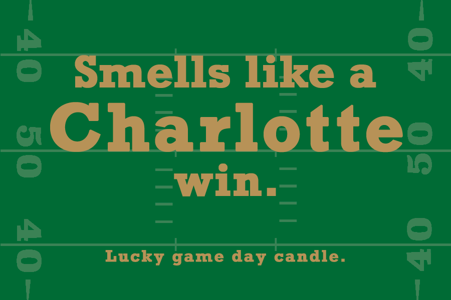 Charlotte Football - "Smells like a Charlotte win" scented candle (9 oz)