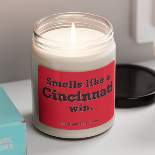 Cincinnati - "Smells like a Cincinnati win" scented candle (9 oz)