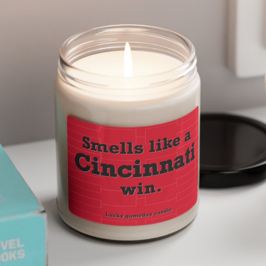 Cincinnati Basketball - "Smells like a Cincinnati win" scented candle (9 oz)