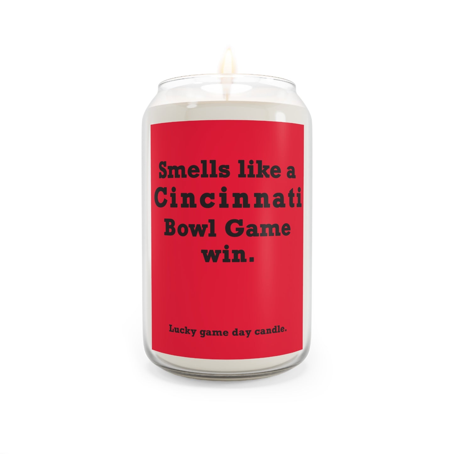 Cincinnati Bowl Game - "Smells like a Cincinnati Bowl Game win" scented candle (13.75 oz)