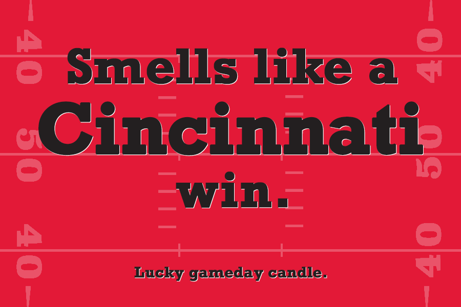 Cincinnati Football - "Smells like a Cincinnati win" scented candle (9 oz)