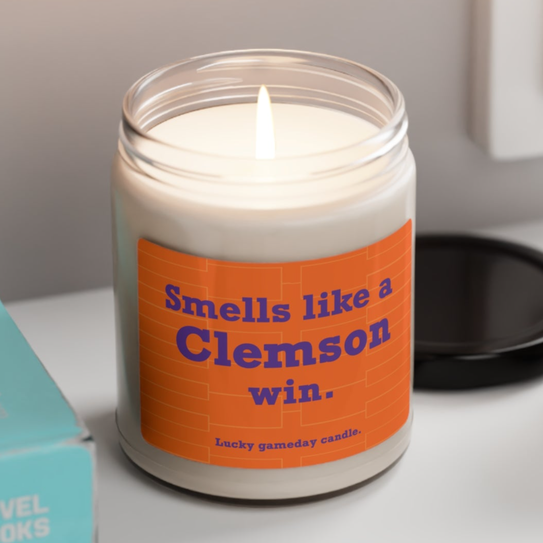 Clemson Basketball - "Smells Like a Clemson Win" scented candle (9 oz)