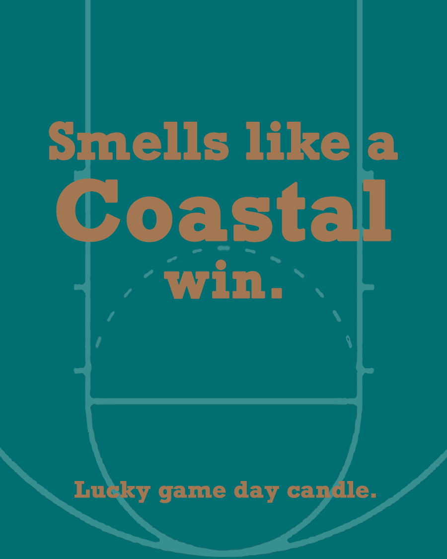 Coastal Carolina Basketball - "Smells like a Coastal win" scented candle (13.75 oz)