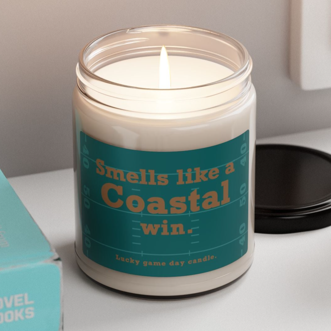 Coastal Carolina Football - "Smells like a Coastal win" scented candle (9 oz)