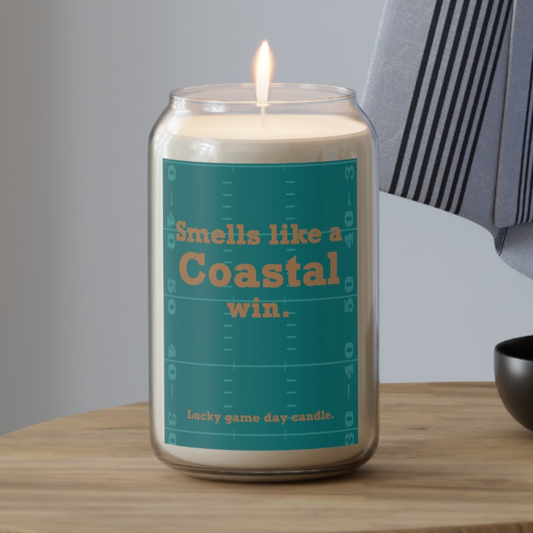 Coastal Carolina Football - "Smells like a Coastal win" scented candle (13.75 oz)