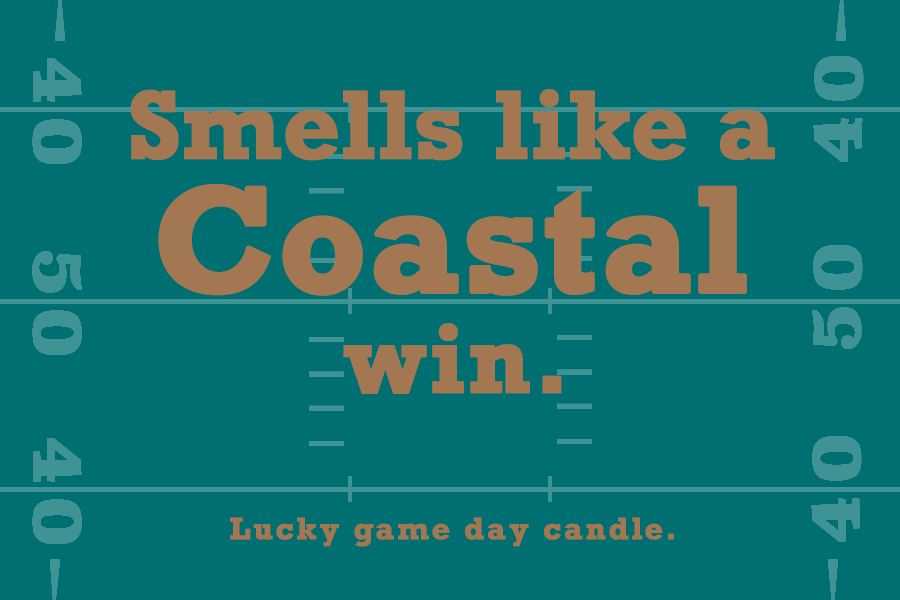 Coastal Carolina Football - "Smells like a Coastal win" scented candle (9 oz)