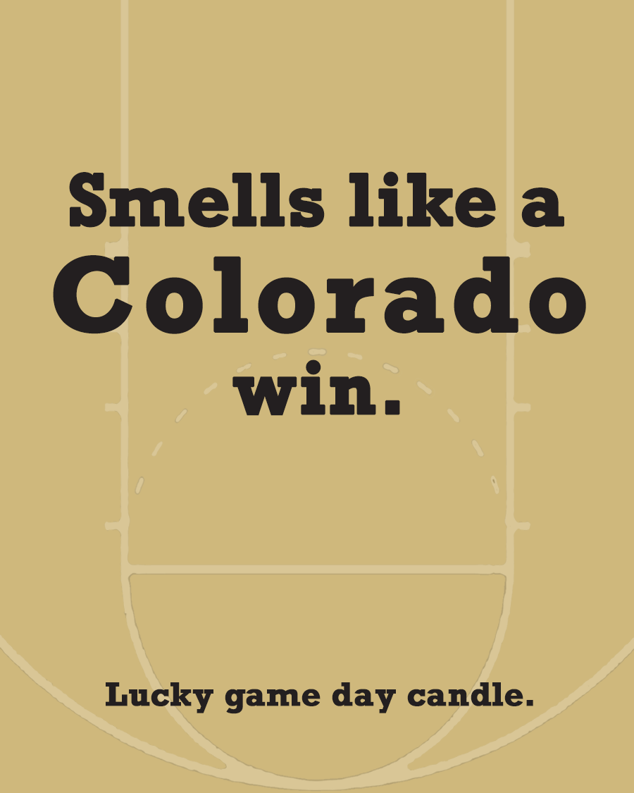 Colorado Basketball - "Smells like a Colorado win" scented candle (13.75 oz)