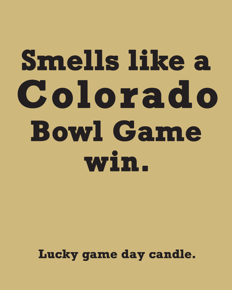 Colorado Bowl Game - "Smells like a Colorado Bowl Game win" scented candle (13.75 oz)