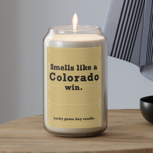 Colorado Football - "Smells like a Colorado win" scented candle (13.75 oz)