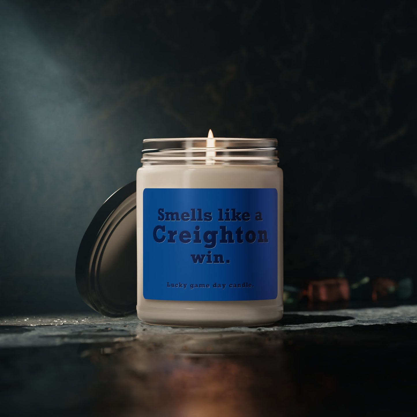 Creighton Football - "Smells like a Creighton win" scented candle (9 oz)