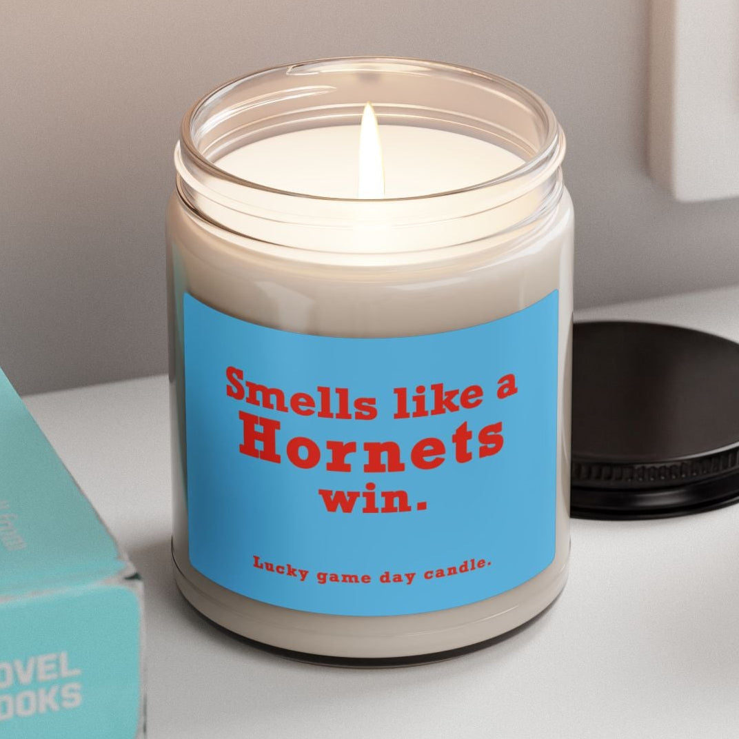 Delaware State - "Smells like a Hornets win" scented candle (9 oz)