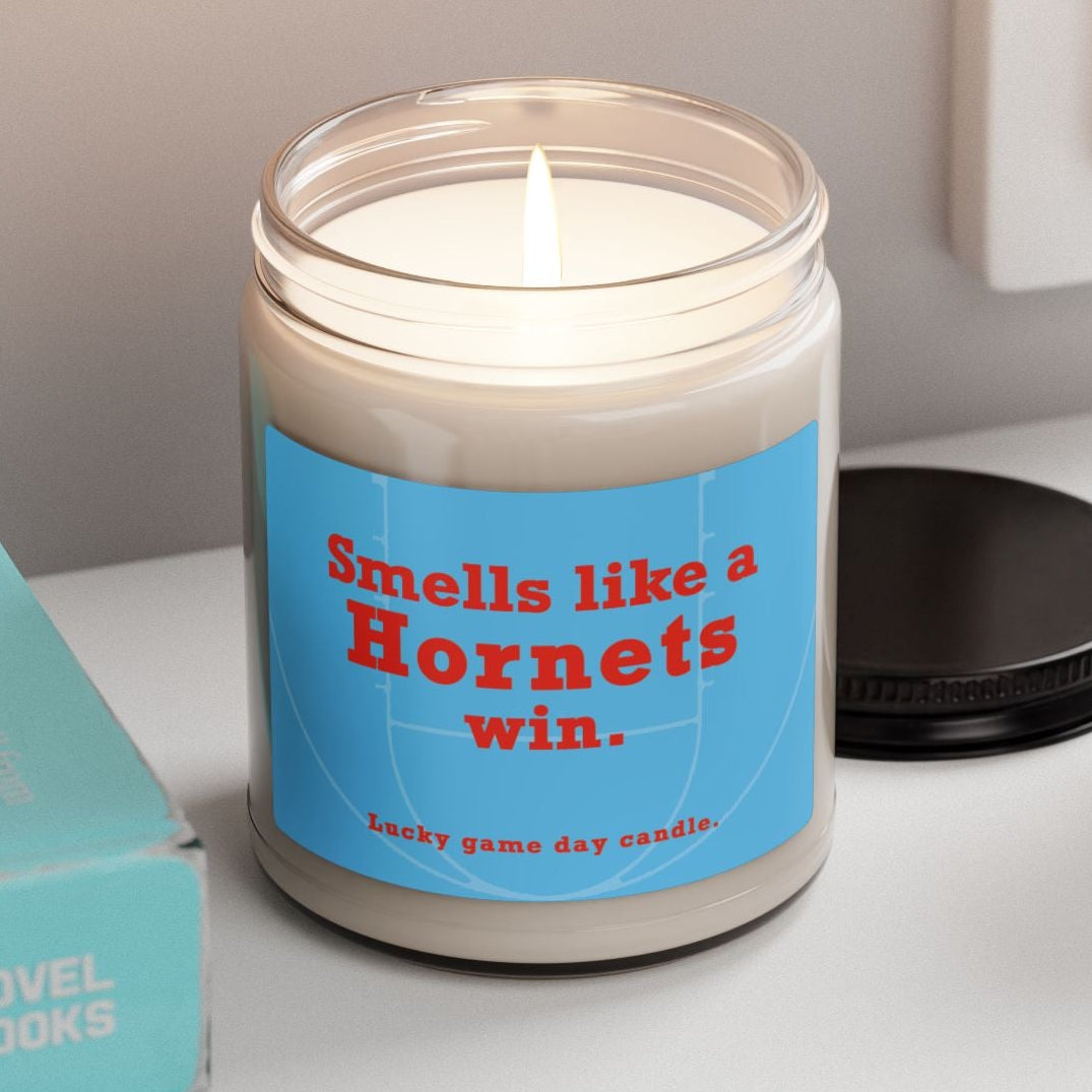 Delaware State Basketball - "Smells like a Hornets win" scented candle (9 oz)