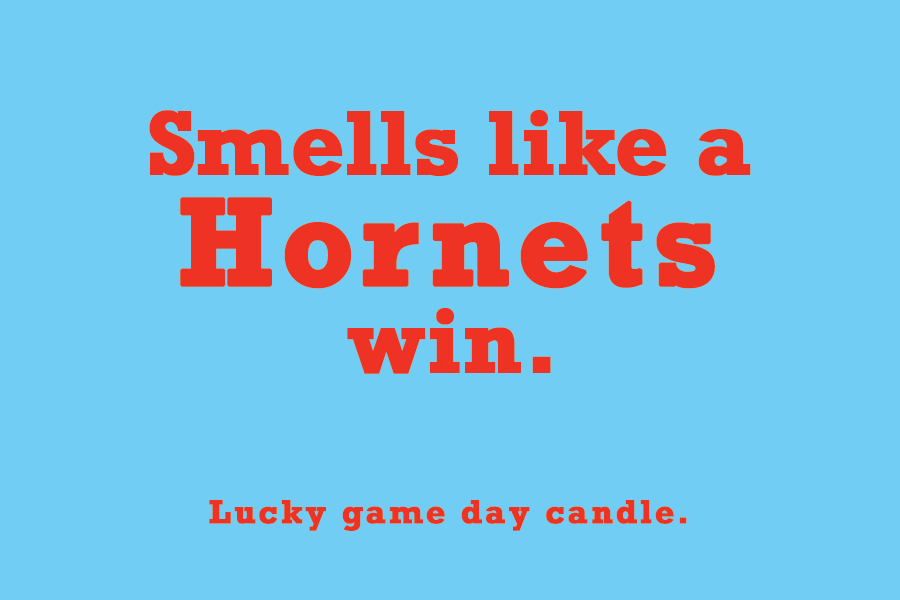 Delaware State - "Smells like a Hornets win" scented candle (9 oz)