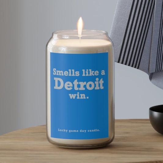 Detroit Football - "Smells like a Detroit win" scented candle (13.75 oz)