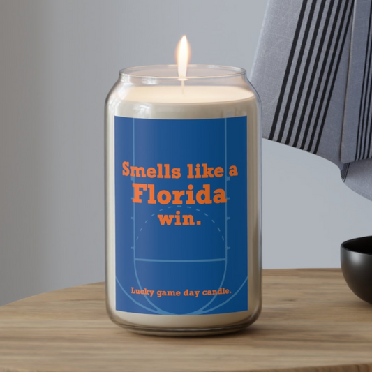 Florida Basketball - "Smells like a Florida win" scented candle (13.75 oz)