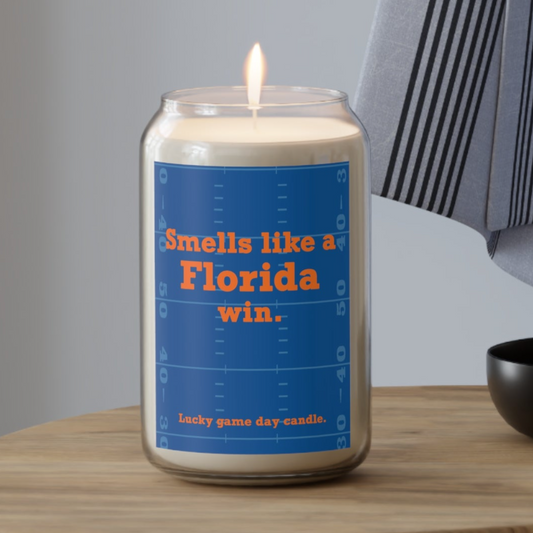 Florida Football - "Smells like a Florida win" scented candle (13.75 oz)