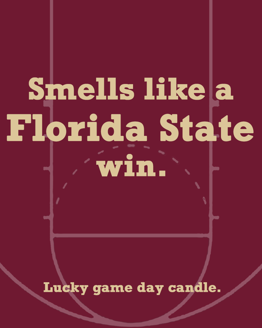 Florida State Basketball - "Smells like a Florida State win" scented candle (13.75 oz)