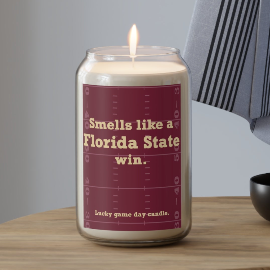 Florida State Football - "Smells like a Florida State win" scented candle (13.75 oz)