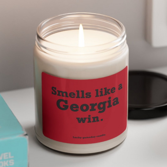 Georgia - "Smells like a Georgia win" scented candle (9 oz)