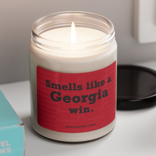 Georgia Basketball - "Smells like a Georgia win" scented candle (9 oz)